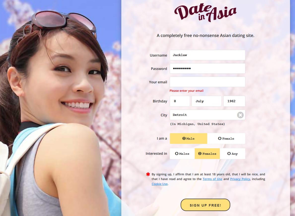 online, free dating sites in asia no deposit